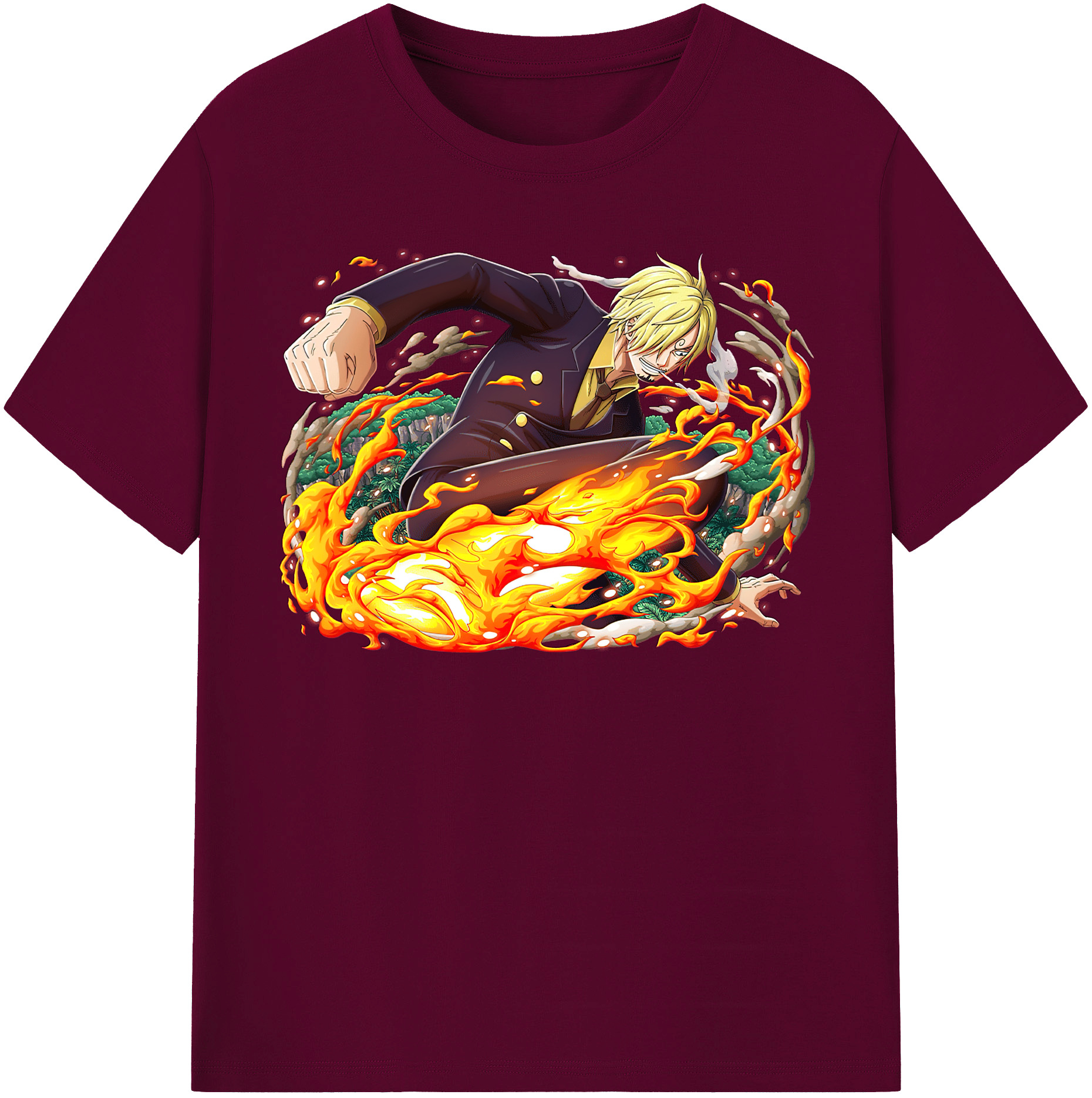 （画像用） ワンピース サンジ ONE PIECE Sanji レディースカジュアルプリントTシャツ（綿100％）